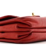 Iridescent Calfskin Quilted Small Straight Lined Flap Red - Image 11