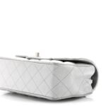 Metallic Lambskin Quilted Mini Rectangular Flap Silver - Image 10