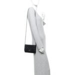Lambskin Quilted Boy Wallet On Chain WOC Black - Image 2