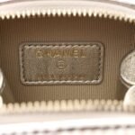 Gradient Metallic Lambskin Quilted Like A Wallet Clutch With Chain Gold Pink - Image 6