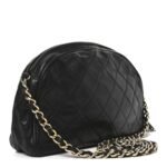 Lambskin Quilted Tassel Camera Case Black - Image 3