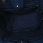 Mixed Fibers Striped Medium Deauville Tote Navy Blue - Image 5