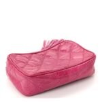 Lizard Quilted Tassel Clutch Pink - Image 4