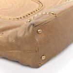 Metallic Calfskin Luxe Ligne Tote Gold - Image 9