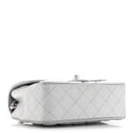 Metallic Lambskin Quilted Mini Rectangular Flap Silver - Image 4