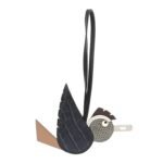 Epsom Swift Alligator Lizard Birdy Bag Charm Bleu Marine Chai Chocolate Black