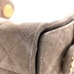 Suede Quilted Mini Chanel 25 Handbag Dark Grey - Image 12