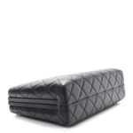 Lambskin Quilted Kisslock Minaudiere Black - Image 4