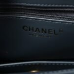 Shiny Aged Calfskin Quilted Nano Kelly Shopper Dark Blue - Image 6