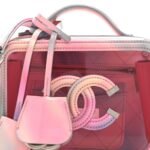PVC Lambskin Filigree Small CC Filigree Vanity Case Pink Multicolor - Image 8