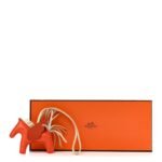 Milo Lambskin Grigri Rodeo Pegase Horse Bag Charm PM Orange Poppy Craie Terre Battue - Image 5
