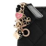 Lambskin Quilted Casino Coin Purse Black - Image 10