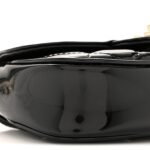 Patent Calfskin Quilted Mini Clutch Black - Image 9