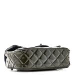 Patent Calfskin Quilted Mini Rectangular Flap Navy Blue - Image 4