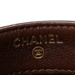 Lambskin Quilted Card Holder Burgundy - Image 6