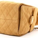 Suede Quilted Small Chanel 25 Handbag Beige - Image 10