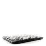 Patent Calfskin Quilted Medium Cosmetic Case Black - Image 4