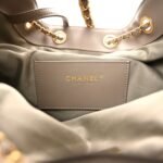 Suede Quilted Medium Chanel 25 Handbag Grey - Image 7