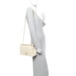Sheepskin Quilted Medium Vintage Mademoiselle Flap White - Image 2