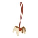 Milo Lambskin Grigri Rodeo Horse Bag Charm PM Craie Sesame Cornaline