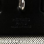 H Plume Canvas Vache Hunter Circuit Rider Hobnailed Herbag Zip Retourne 31 PM Black Ecru - Image 7