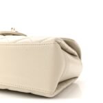 Lambskin Quilted Small Flap Top Handle Bag Grey - Image 10