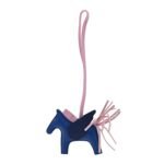 Milo Lambskin Grigri Rodeo Pegase Horse Bag Charm PM PM Bleu France Mauve Sylvestre Bleu Saphir
