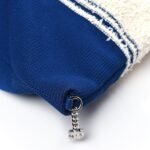 Mixed Fibers Lambskin Venise Biarritz Maxi Tote Blue White - Image 10