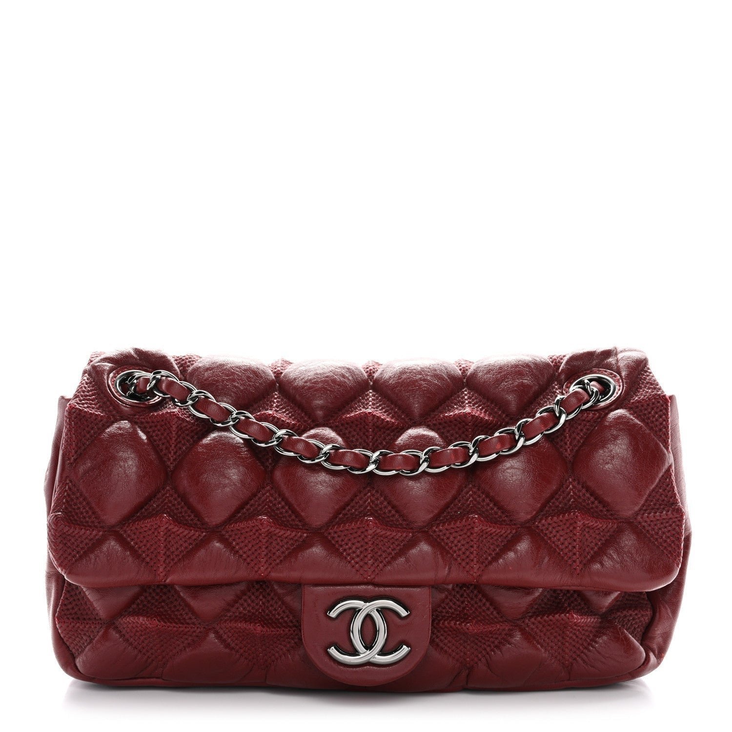 9e089f64103bc976962ab7b89938bae5.jpg Lambskin Stravinsky Medium Flap Bordeaux - Image 1