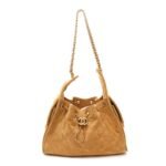 Suede Quilted Small Chanel 25 Handbag Beige