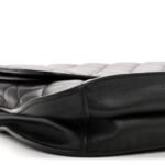 Lambskin Quilted Large Natural CC Flap Black - Image 9