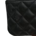 Lambskin Quilted Casino Coin Purse Black - Image 8