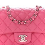 Lambskin Quilted Mini Square Flap Pink - Image 8