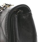 Lambskin Quilted Extra Mini V For Victory Flap Black - Image 11