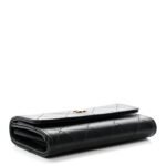Goatskin Quilted Flap Card Holder Black - Image 4