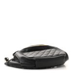 Lambskin Quilted Waist Bag Fanny Pack Black - Image 4