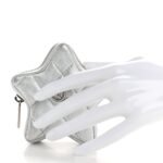 Metallic Lambskin Walk Of Fame Star Clip On Coin Purse Silver - Image 2