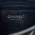 Patent Calfskin Quilted Mini Rectangular Flap Navy Blue - Image 6