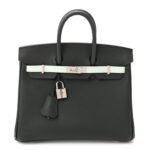 Epsom Tri-Color Birkin 25 Vert Fonce Ardoise Vert Peppermint