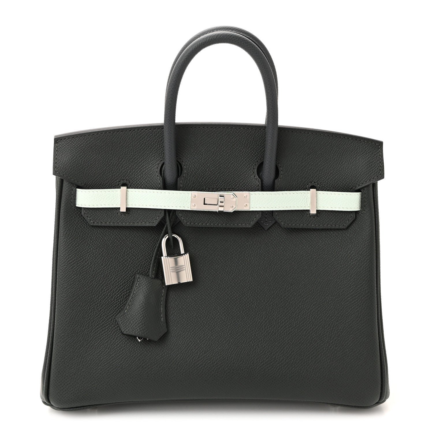 a4f3f6d1e68a1d36ecd7b3e20c7f5c70.jpg Epsom Tri-Color Birkin 25 Vert Fonce Ardoise Vert Peppermint - Image 1
