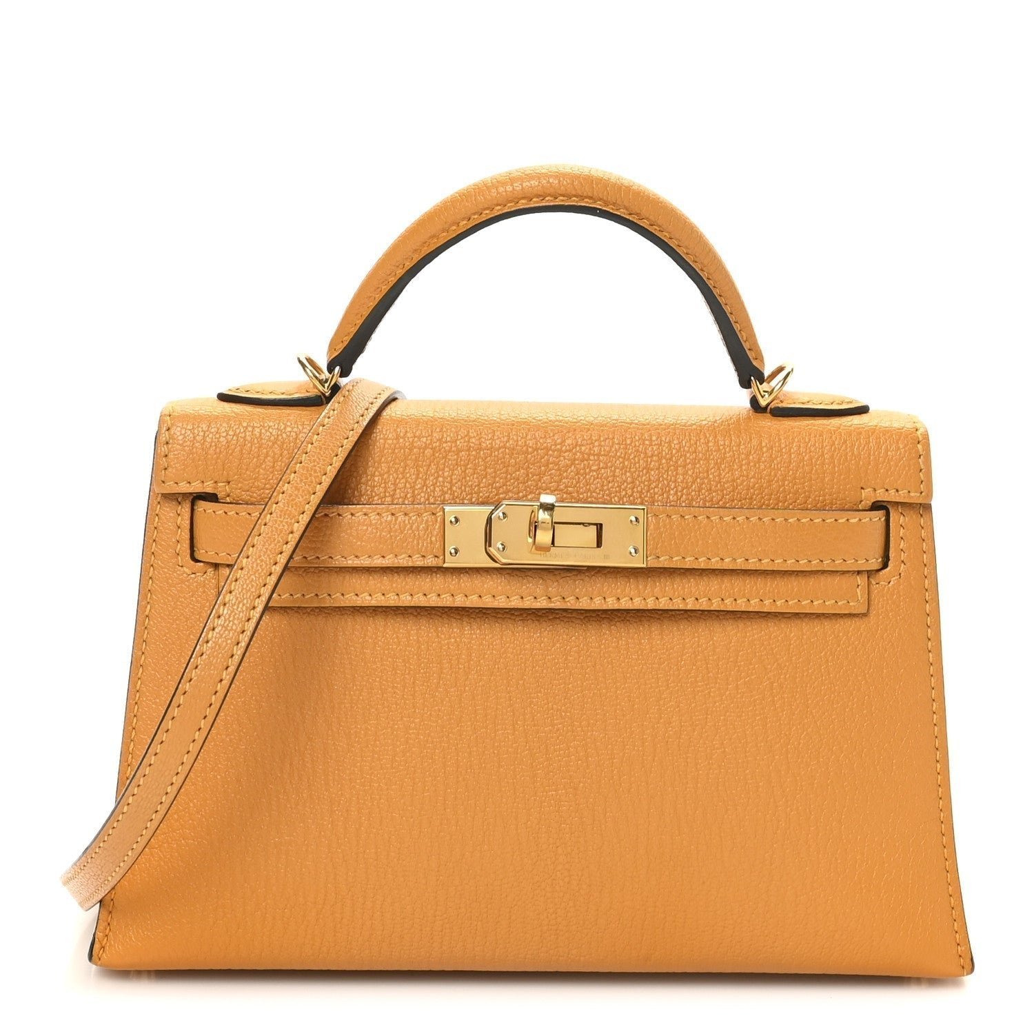 a58b05f8305bbcde15fbe2d69cfc856d.jpg Chevre Mysore Mini Kelly Sellier 20 Jaune D'or - Image 1