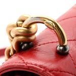 Iridescent Calfskin Quilted Small Straight Lined Flap Red - Image 13