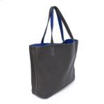 Taurillon Clemence Double Sens 36 Reversible Tote Graphite Bleu Electrique - Image 5