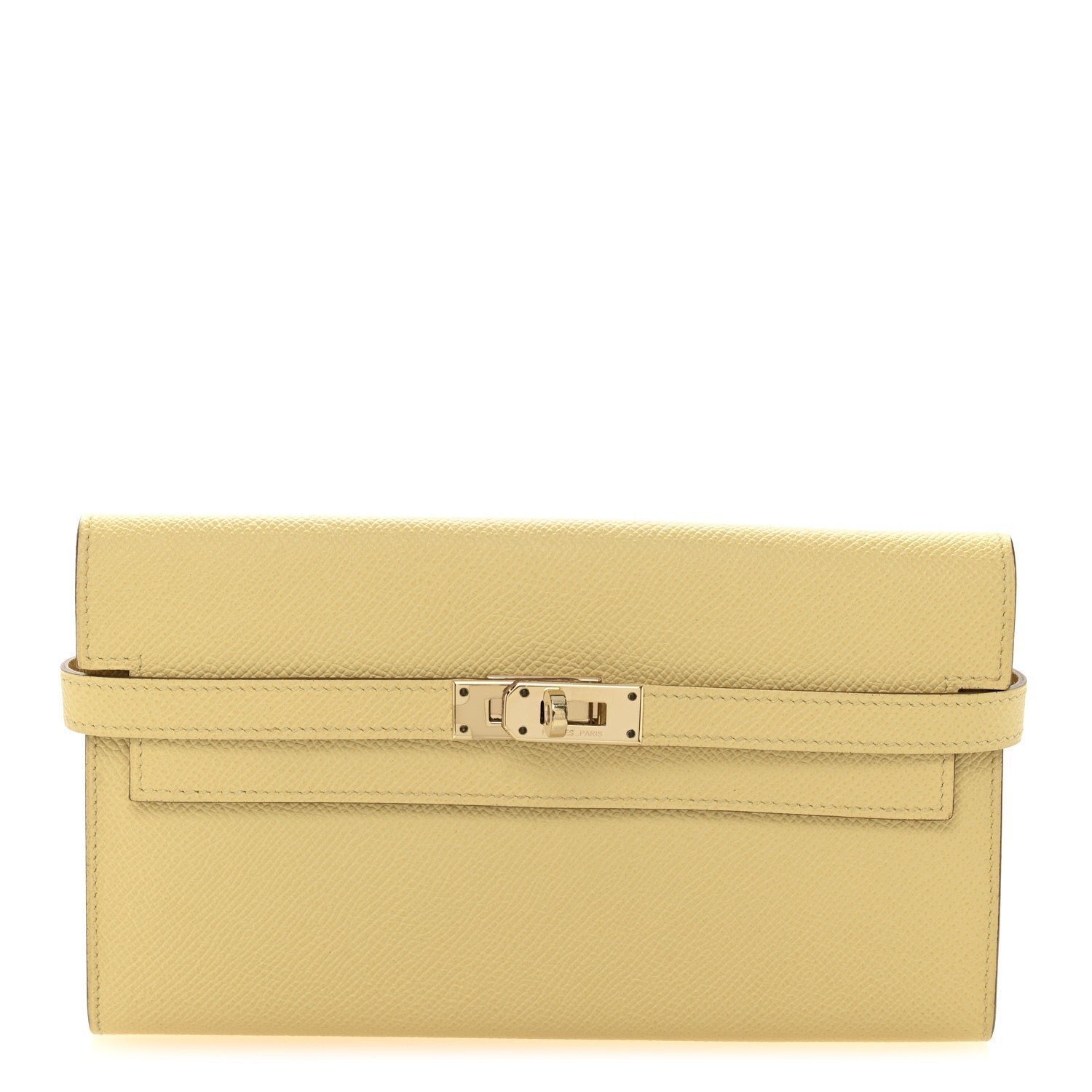 a7a5844519b45ce6af7c11e247533f04.jpg Epsom Kelly Longue Wallet Jaune Poussin - Image 1