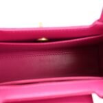Shiny Aged Calfskin Quilted Nano Kelly Shopper Dark Pink - Image 5
