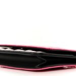 Patent Quilted Bi-Color Wallet On Chain WOC Pink Black - Image 11