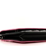 Patent Quilted Bi-Color Wallet On Chain WOC Pink Black - Image 10