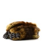 Rabbit Fur Chain Flap Brown - Image 4