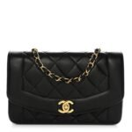 Lambskin Quilted Small Single Flap Black