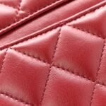 Lambskin Quilted Top Handle Slim Vanity With Chain Burgundy - Image 12